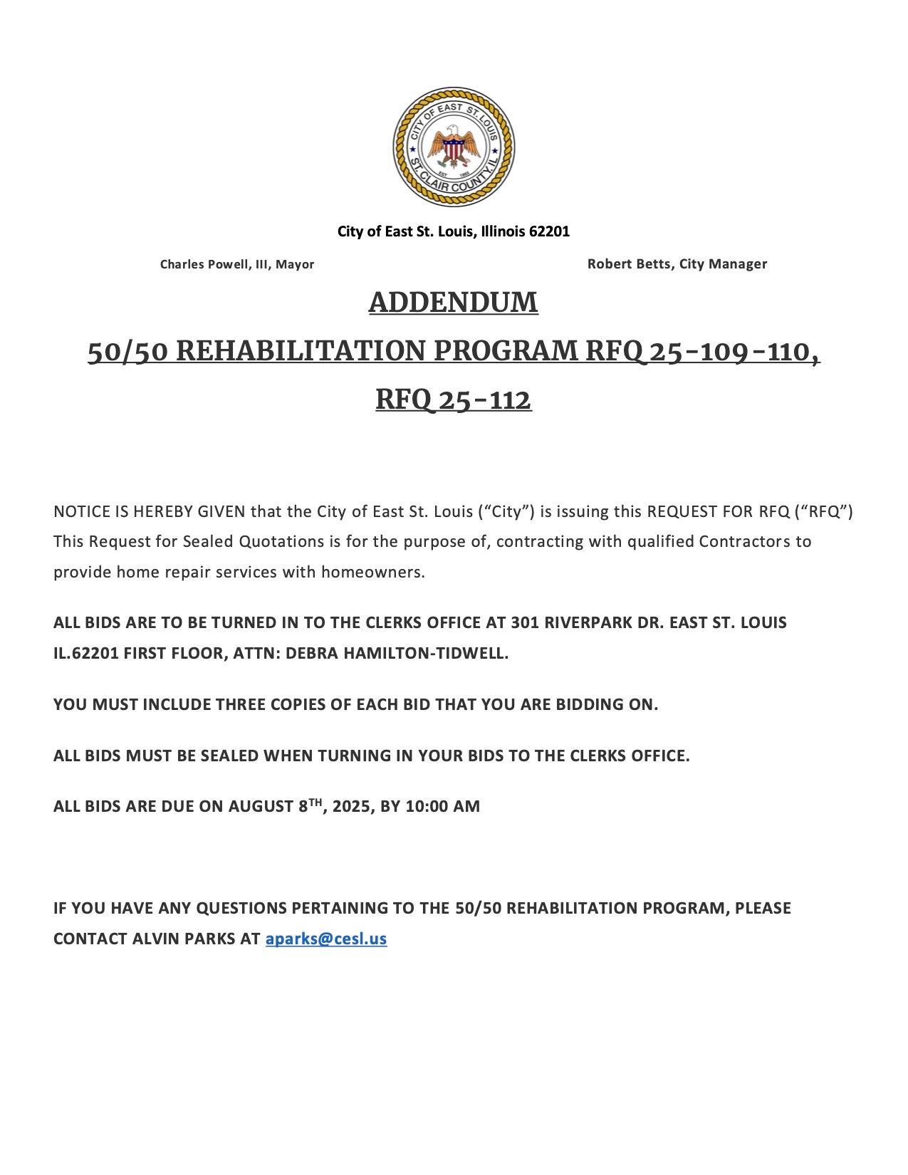 Ad for 50 50 Grant Program Ad 109-112