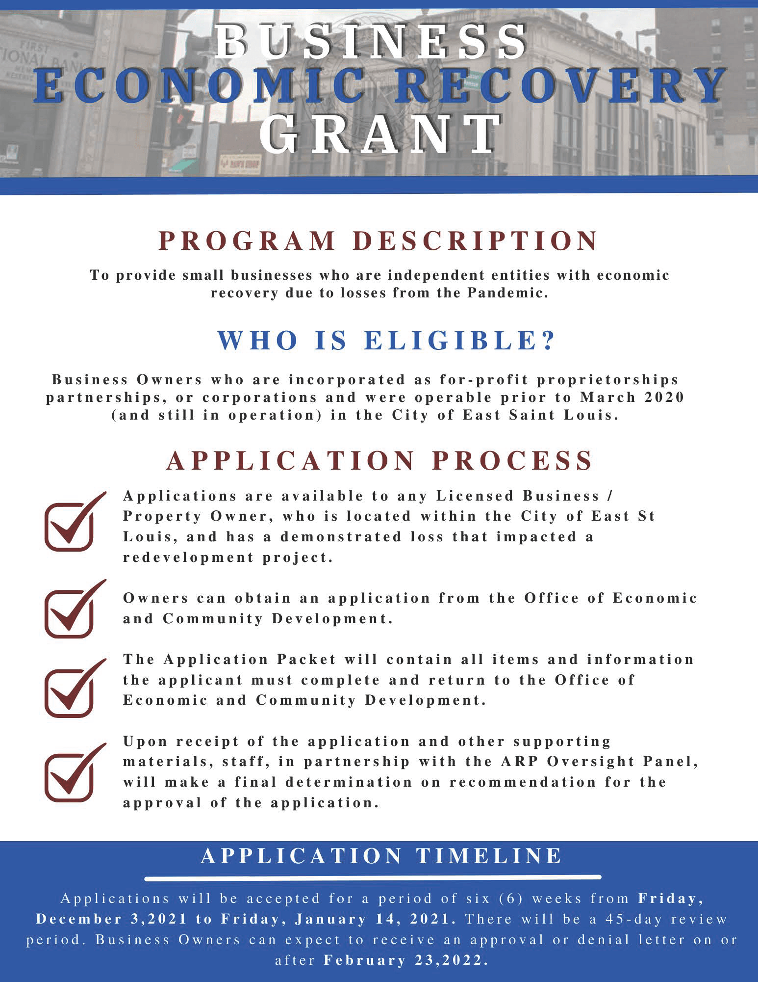 ECONOMIC RECOVERY FLYER