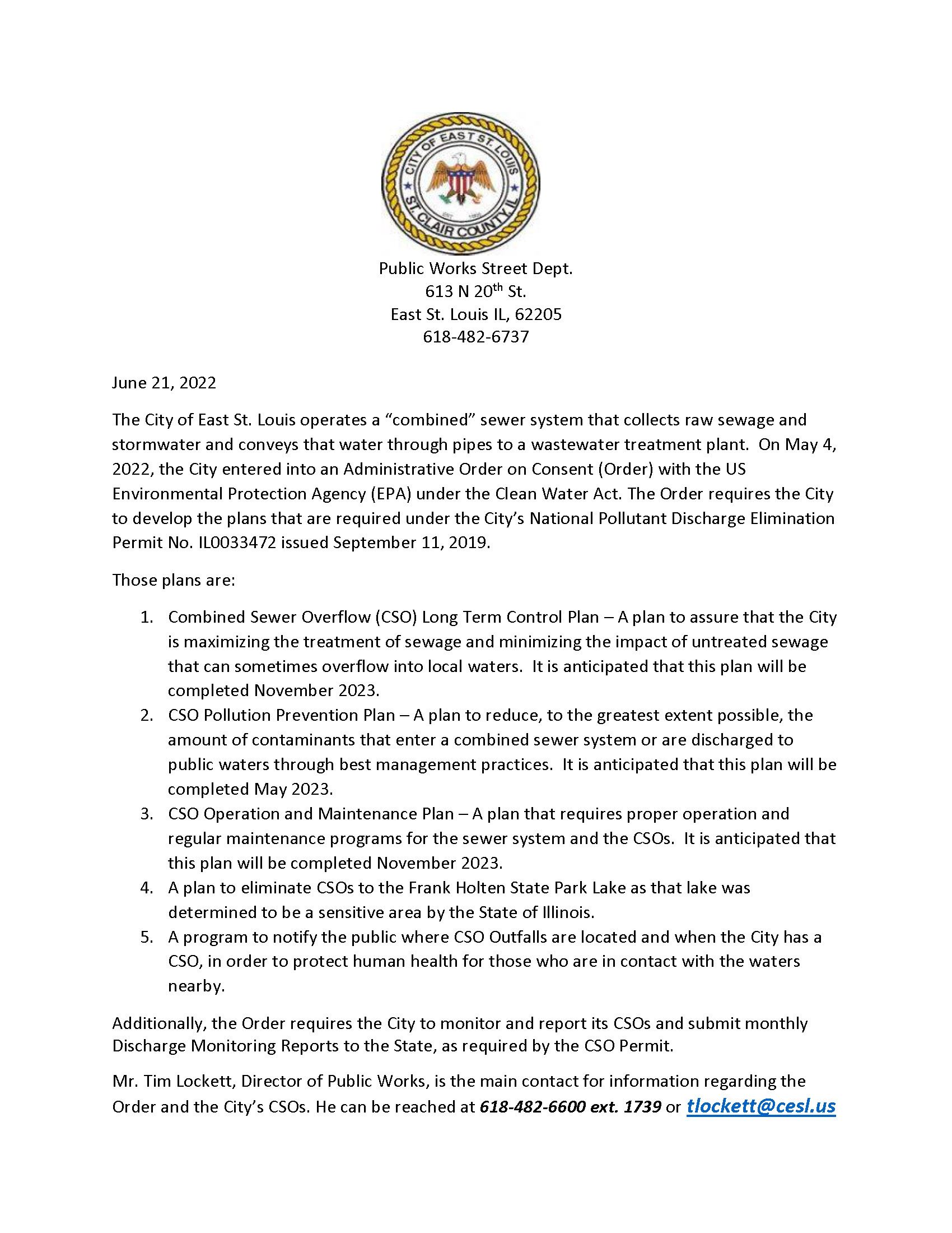 The City of East St AOC Fact Sheet clean